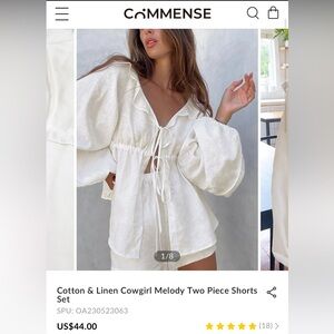 COMMENSE cotton & linen two piece set